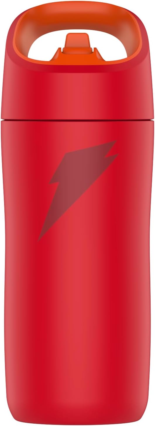 Gatorade Kids' Rookie Metal Water Bottle, 12oz, Stainless Steel Bottle, Double-Wall Insulation, Vacuum Insulated, Thermo Mug Red