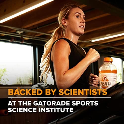 Gatorade Thirst Quencher Zero Sugar Sports Drink, Orange, 20oz Bottles, 8 Pack, Electrolytes for Rehydration