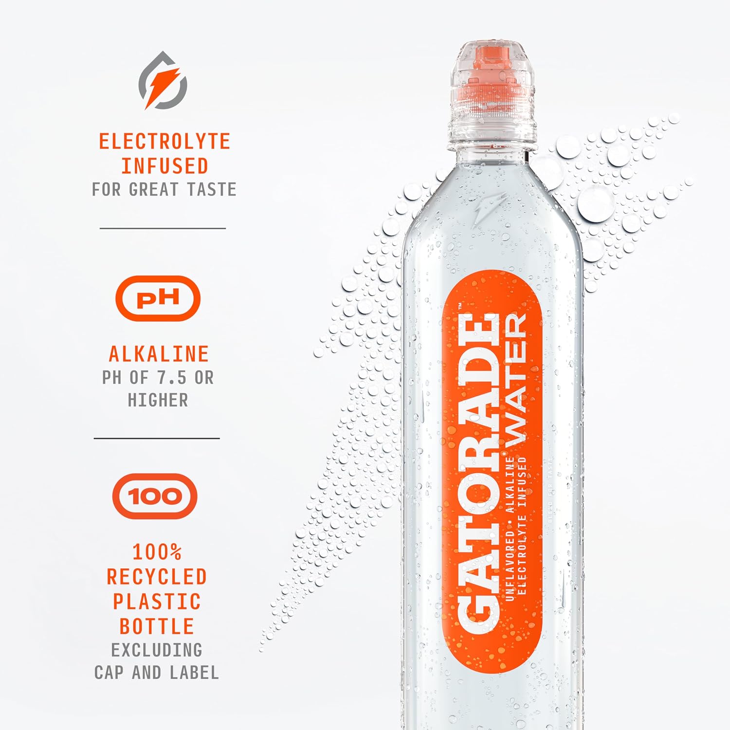 Gatorade Water, 700ML Sports Cap (Pack of 12)